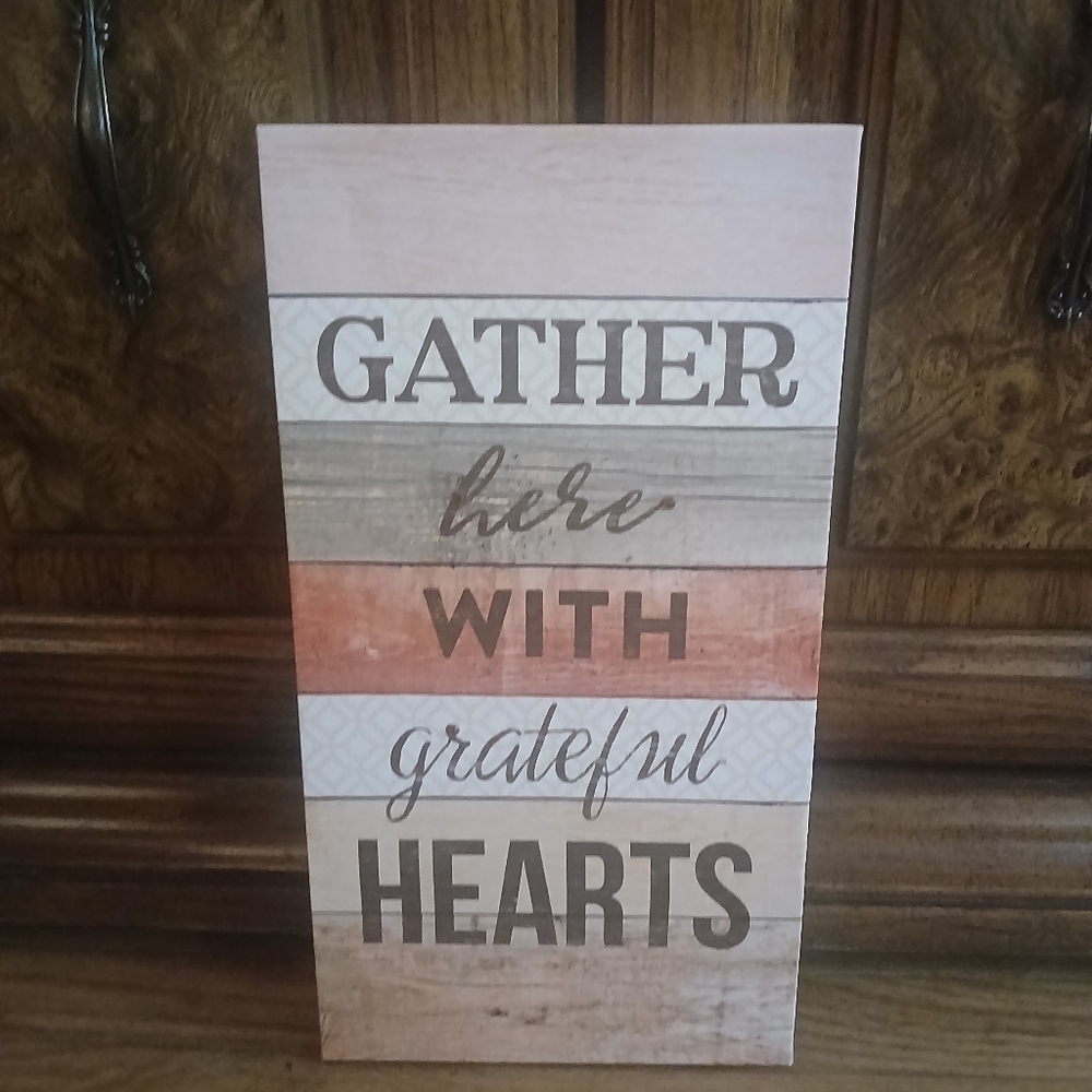 Inspirational Quote Artwork Hearts Gathered​​​